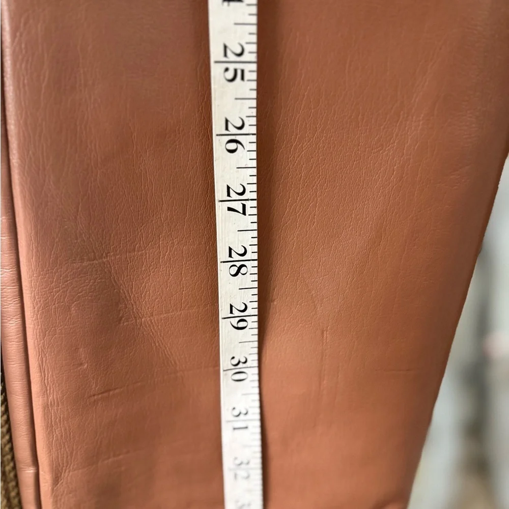 Wilfred Tan Faux Leather Straight Leg Jeans